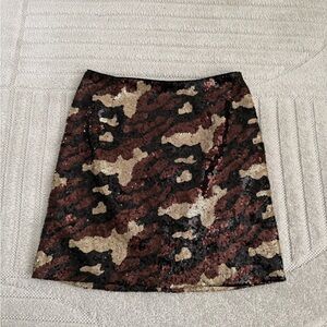 Sequin Camouflage Skirt